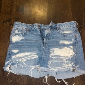 American Eagle Distressed Denim Tomgirl Shorts